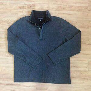 Banana Republic Dark Gray 1/4 Zip Long Sleeve Mens XL